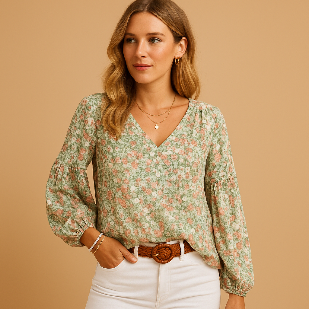 Letnia bluzka damska w kwiatowy print