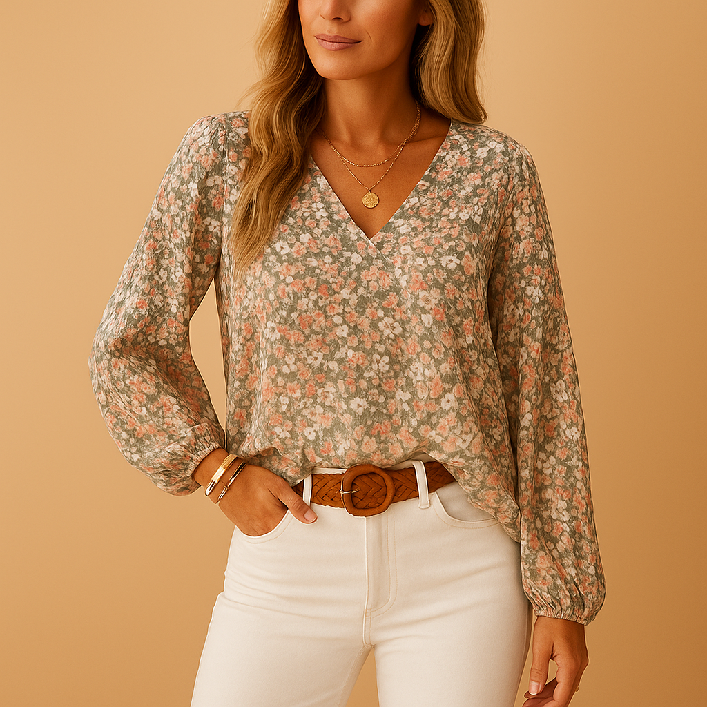 Letnia bluzka damska w kwiatowy print