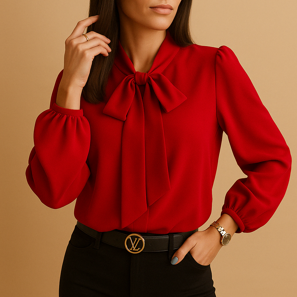 Elegancka bluzka z kokardą dla kobiet