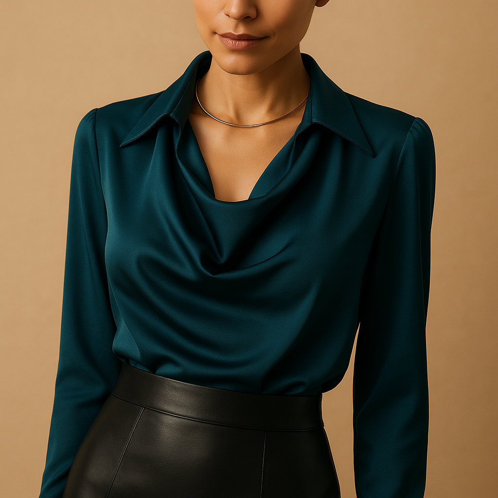 Elegancka bluzka damska z długim rękawem