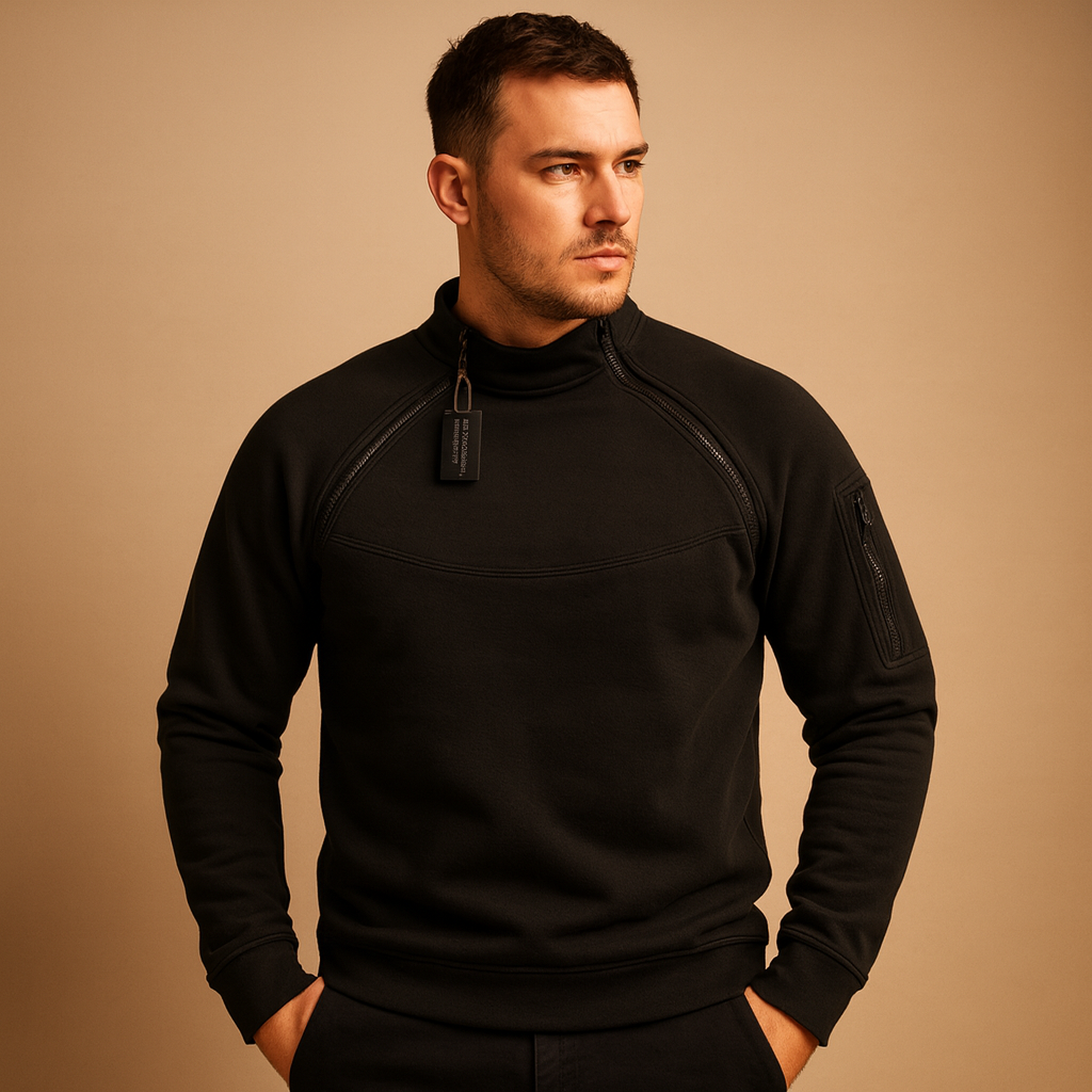 Lekki sweter męski z okrągłym dekoltem