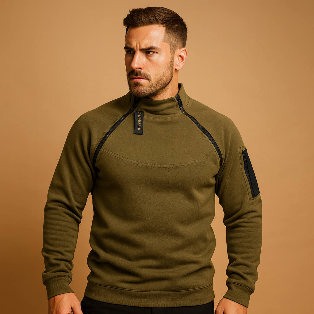 Lekki sweter męski z okrągłym dekoltem