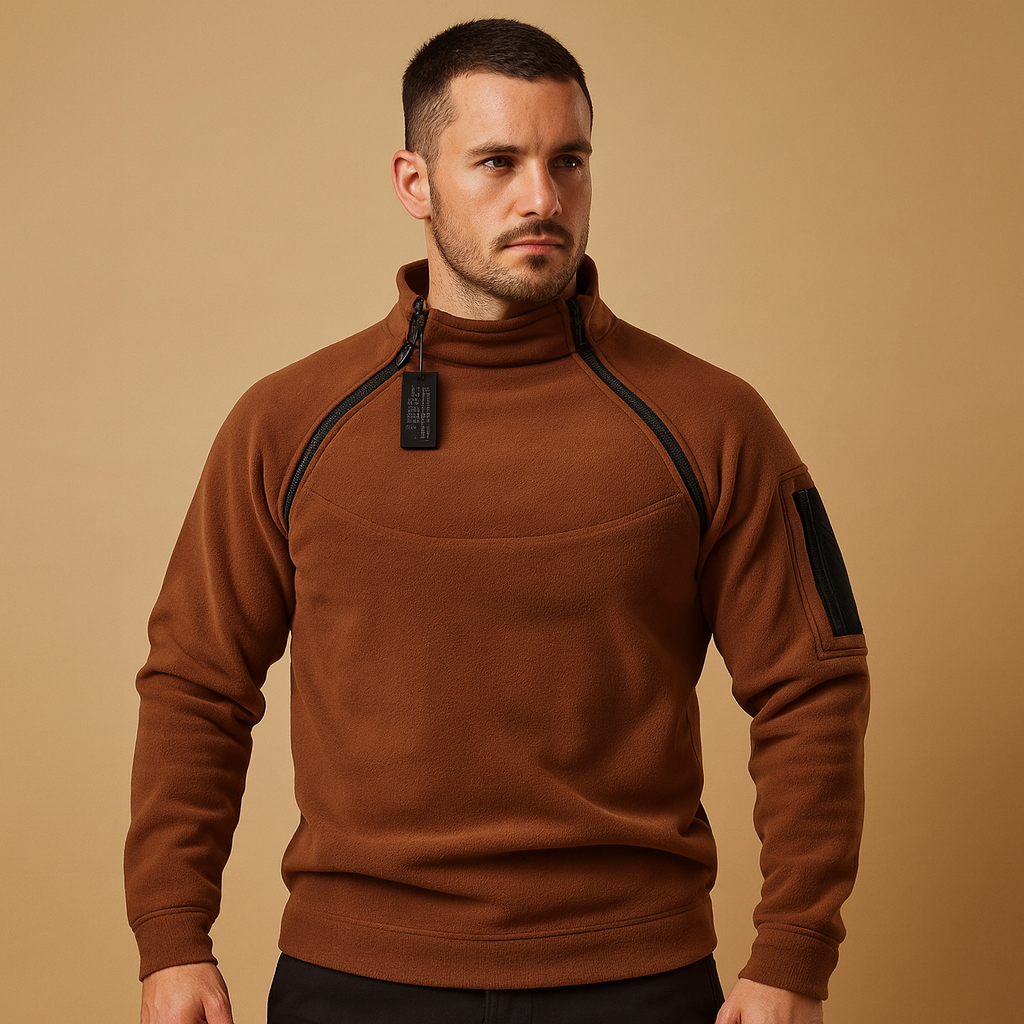 Lekki sweter męski z okrągłym dekoltem