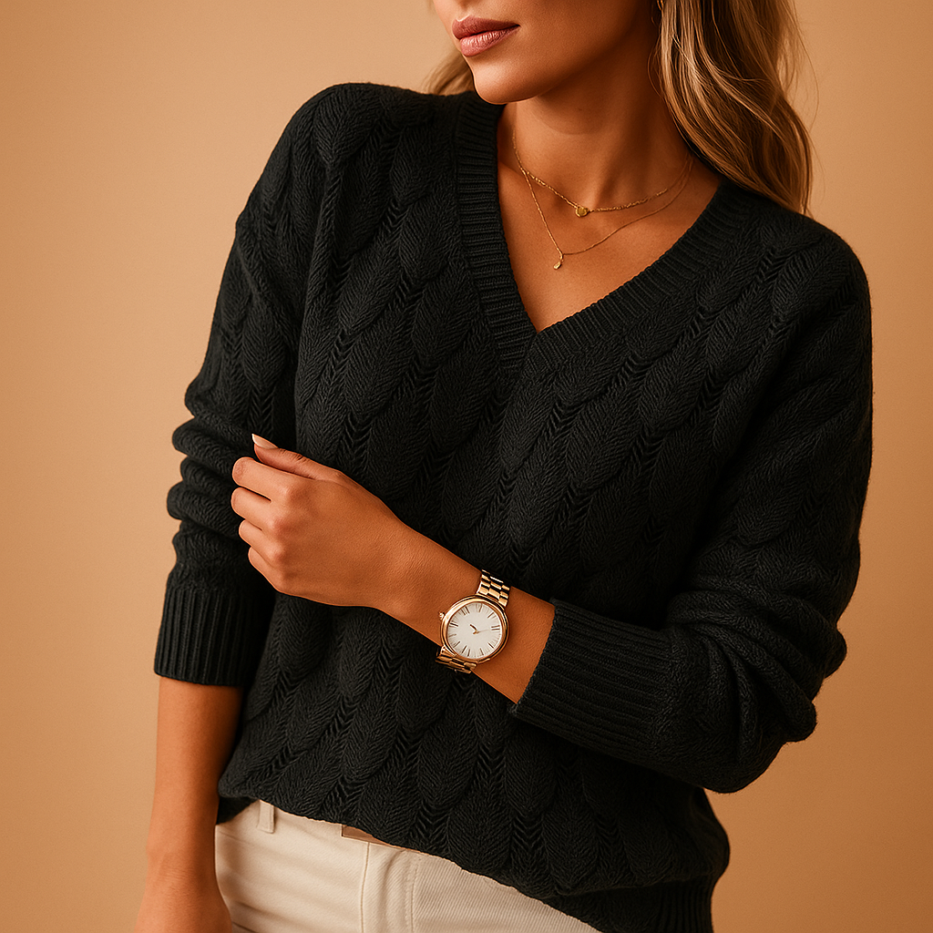 Minimalistyczny sweter z dzianiny dla kobiet
