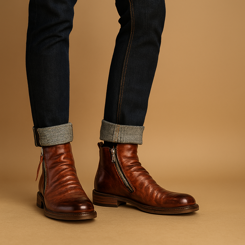 Modne buty za kostkę z antypoślizgową podeszwą dla mężczyzn