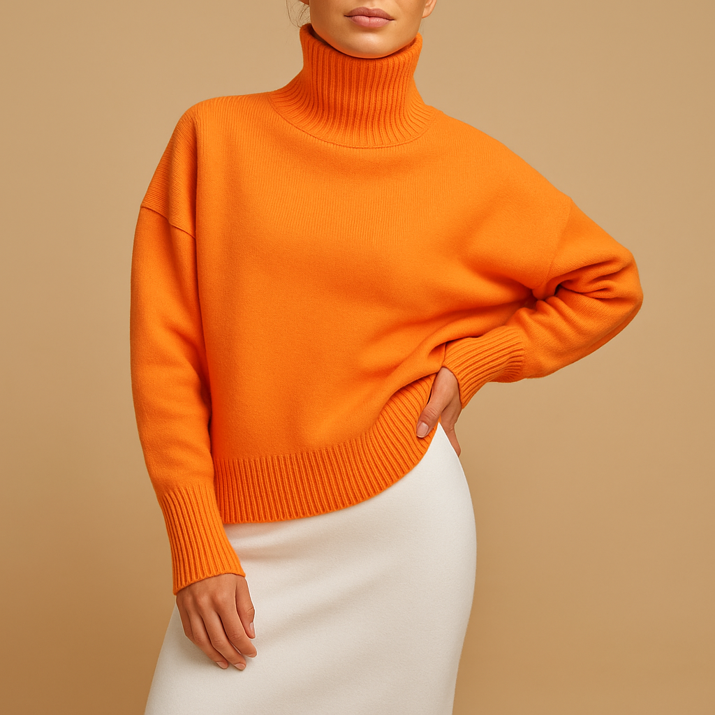 Damski golf oversize o dopasowanym kroju