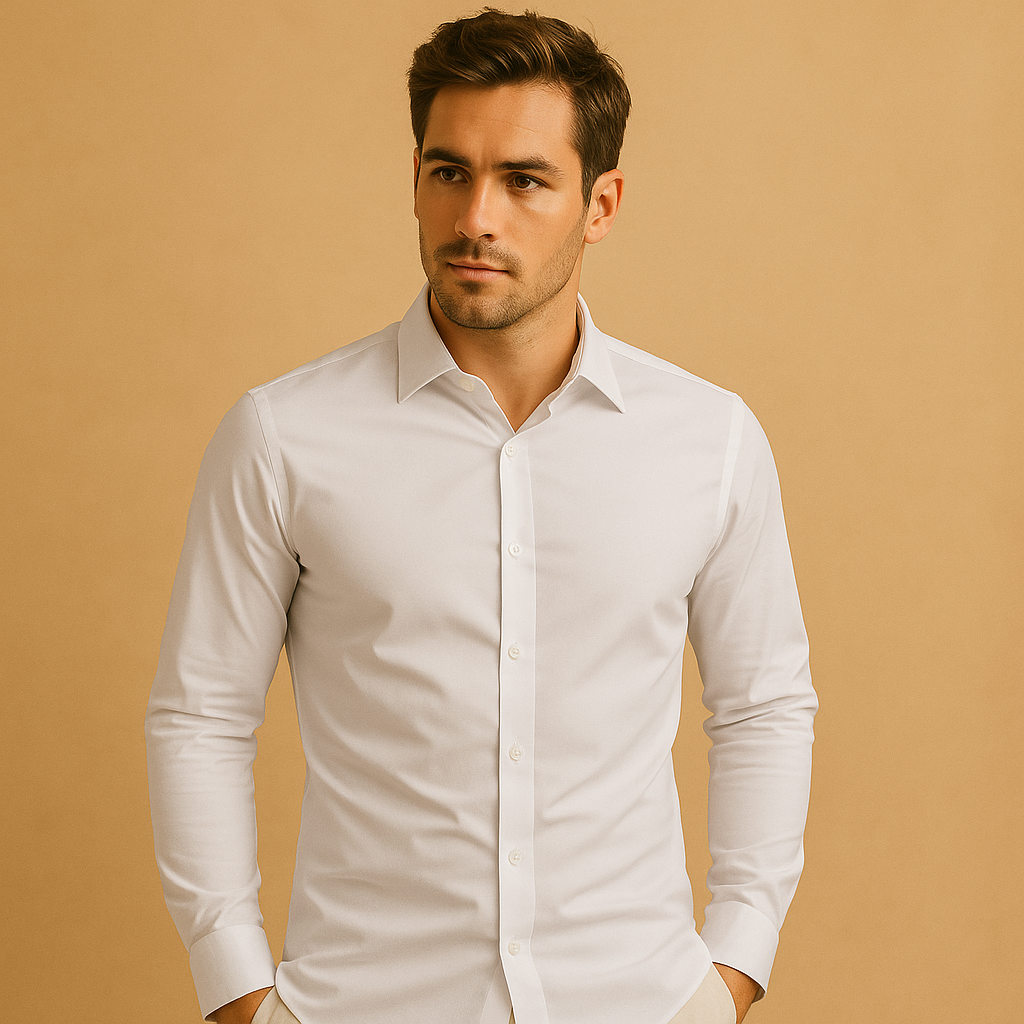 Koszula męska slim fit z kołnierzykiem typu turndown