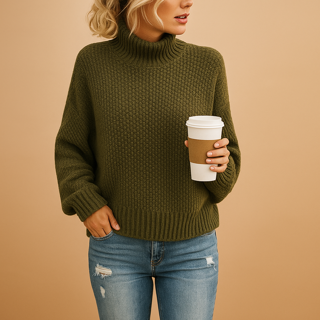 Ponadczasowy sweter damski z dzianiny