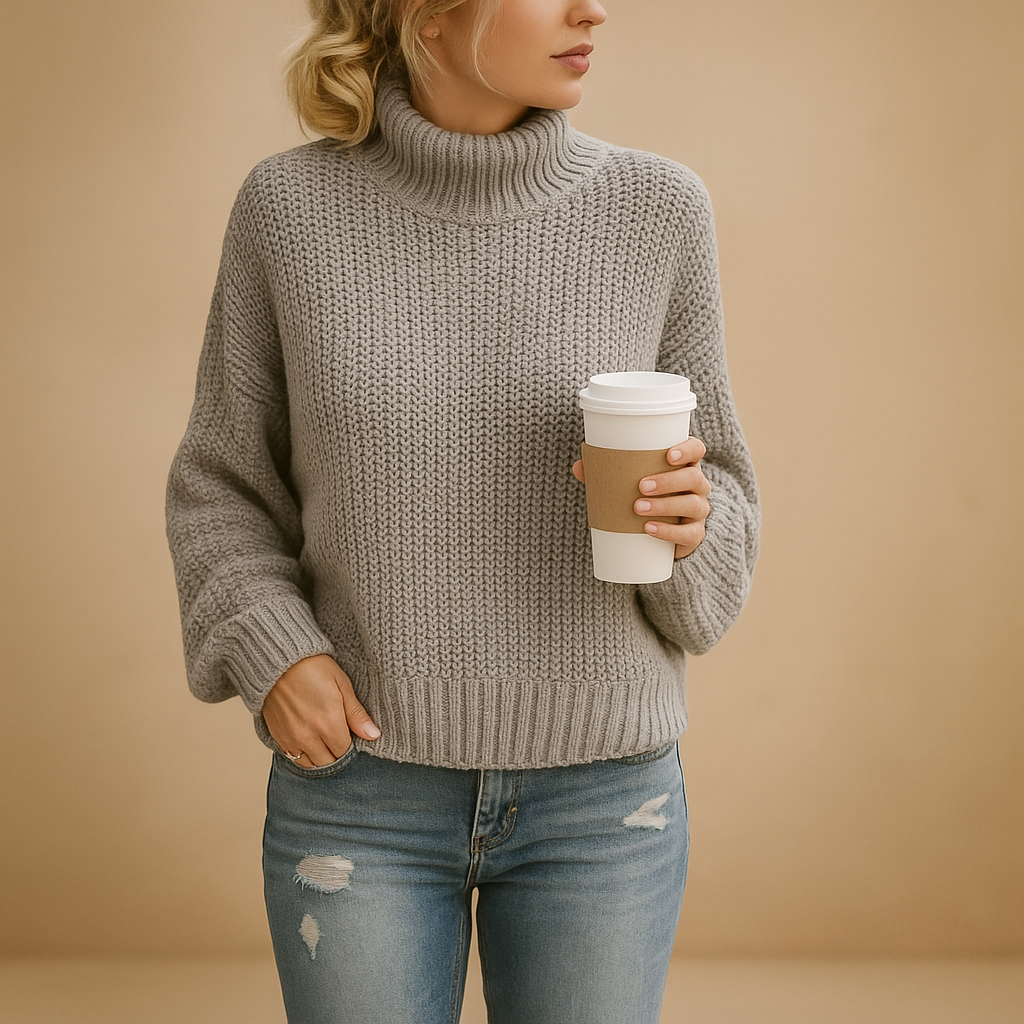 Ponadczasowy sweter damski z dzianiny