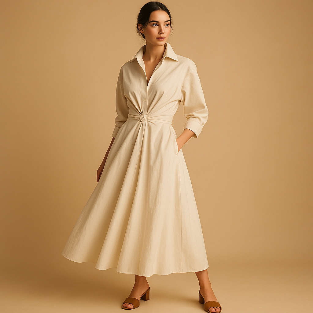 Inspirowana stylem vintage sukienka o linii A dla kobiet