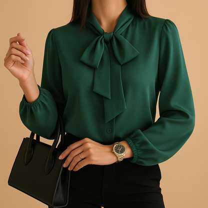 Elegancka bluzka z kokardą dla kobiet