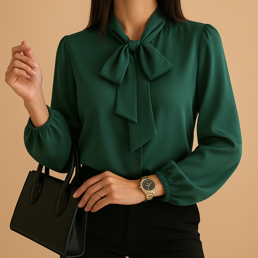 Elegancka bluzka z kokardą dla kobiet