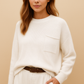 Minimalistyczny sweter z dzianiny dla kobiet | Bente