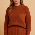 Minimalistyczny sweter z dzianiny dla kobiet | Bente