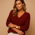 Minimalistyczny sweter z dzianiny dla kobiet