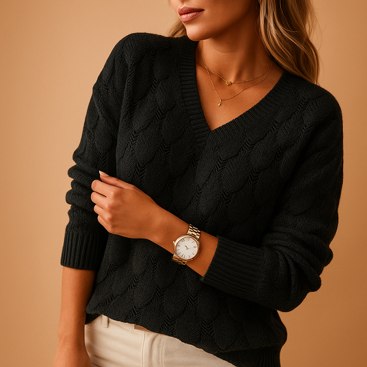 Minimalistyczny sweter z dzianiny dla kobiet