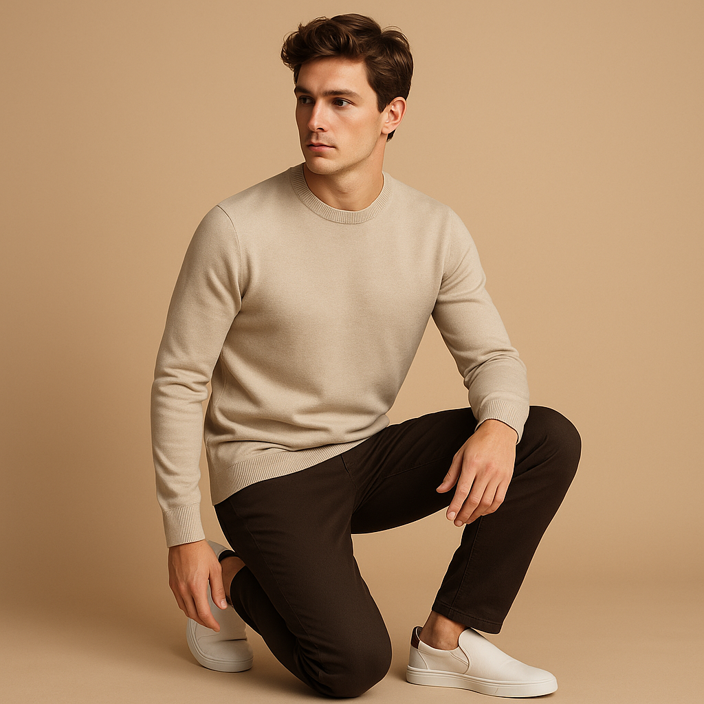Nowoczesne buty wsuwane z oddychającego materiału tekstylnego dla mężczyzn