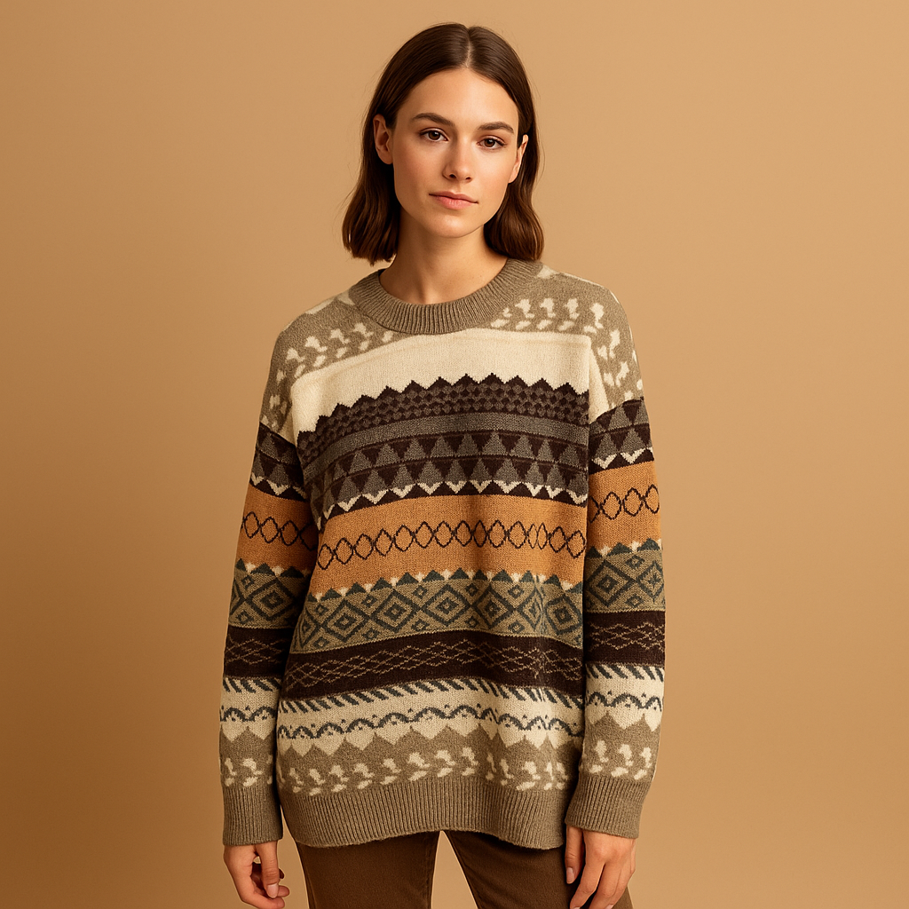 Oversizowy sweter z dzianiny dla kobiet