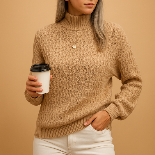 Stylowy sweter damski z golfem