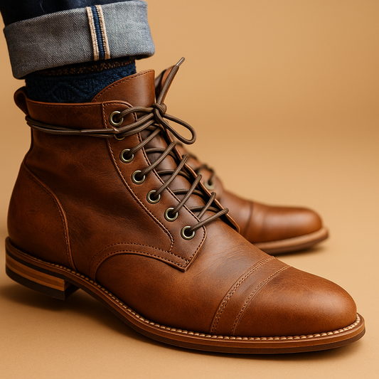 Stylowe, ciepłe buty z wysoką cholewką dla mężczyzn