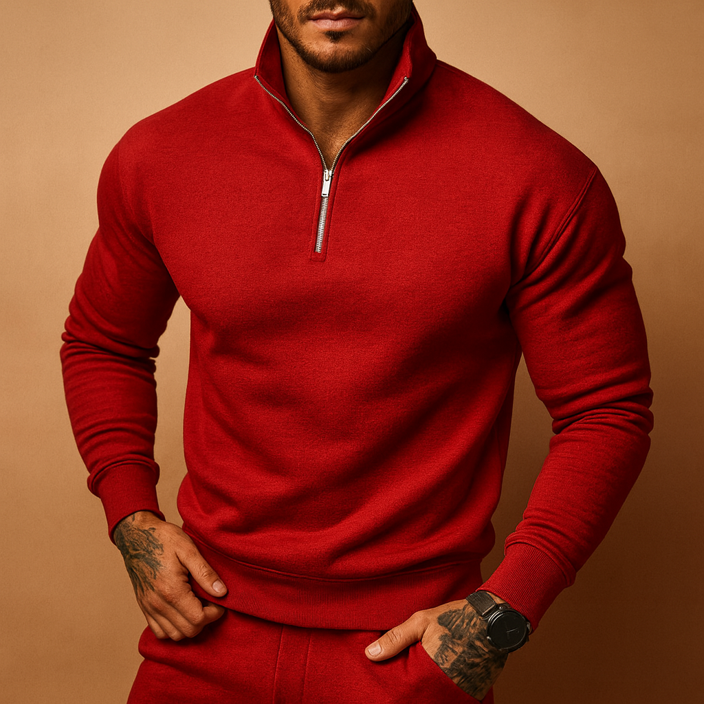 Sweter męski z zamkiem błyskawicznym