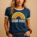 T-shirt z nadrukiem "Good Vibes" dla kobiet