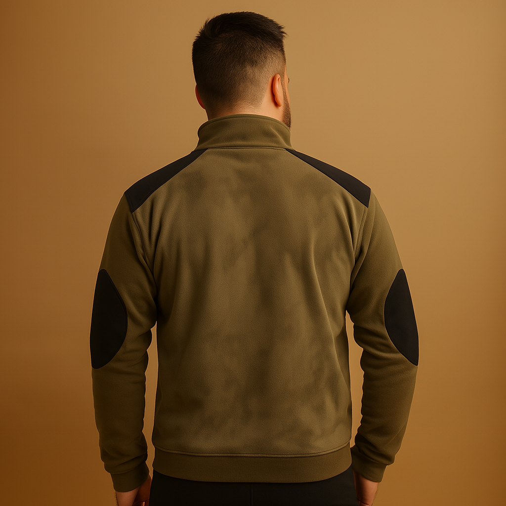 Sweter męski z zamkiem błyskawicznym w stylu vintage